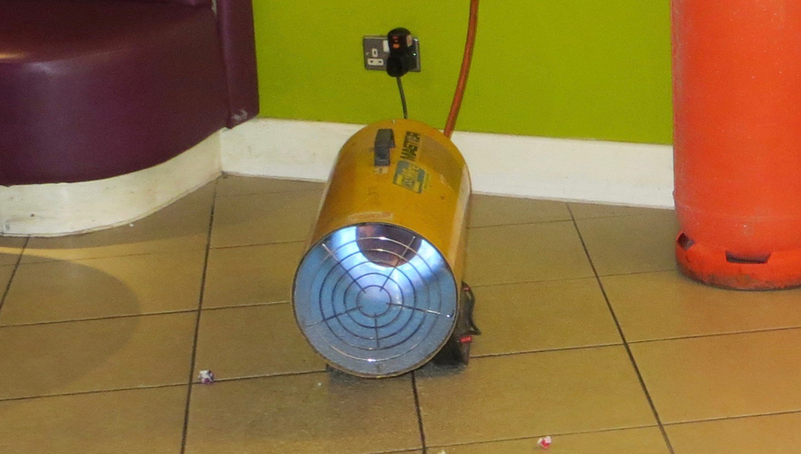 master heater running